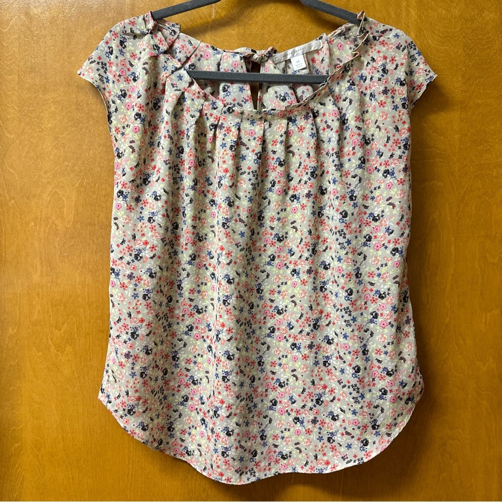 LC Lauren Conrad Floral Blouse Like New Size M